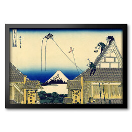 Obraz w ramie Hokusai Katsushika "Latawce na tle góry Fudżi" 