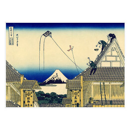 Plakat Hokusai Katsushika "Latawce na tle góry Fudżi" 