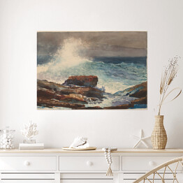 Plakat samoprzylepny Winslow Homer Incoming Tide Scarboro Maine. Reprodukcja