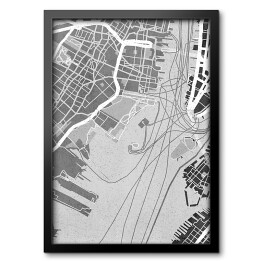 Obraz w ramie Mapa Nowego Jorku