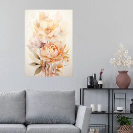 Plakat Pastelowe kwiaty kompozycja