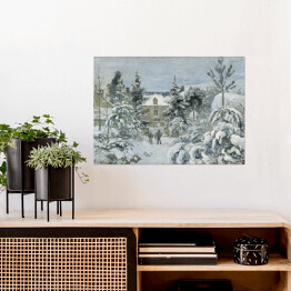 Plakat samoprzylepny Camille Pissarro. Dom Piette'a na Montfoucault. Reprodukcja