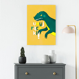 Obraz klasyczny Dinozaur - umyj rączki