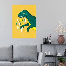 Plakat Dinozaur - umyj rączki