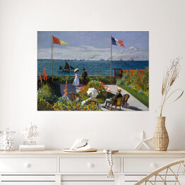 Plakat Claude Monet "Taras nad morzem w Saint Adresse" - reprodukcja