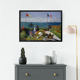 Obraz w ramie Claude Monet "Taras nad morzem w Saint Adresse" - reprodukcja