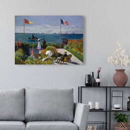 Obraz na płótnie Claude Monet "Taras nad morzem w Saint Adresse" - reprodukcja