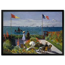 Plakat w ramie Claude Monet "Taras nad morzem w Saint Adresse" - reprodukcja