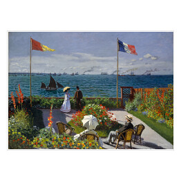 Plakat samoprzylepny Claude Monet "Taras nad morzem w Saint Adresse" - reprodukcja