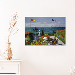 Plakat samoprzylepny Claude Monet "Taras nad morzem w Saint Adresse" - reprodukcja