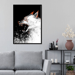 Plakat w ramie Wiedźmin - wilk Wiedźmin