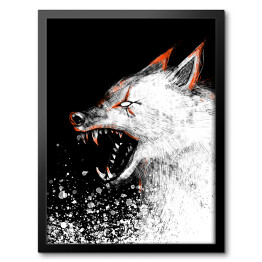 Obraz w ramie Wiedźmin - wilk Wiedźmin