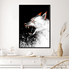 Plakat w ramie Wiedźmin - wilk Wiedźmin