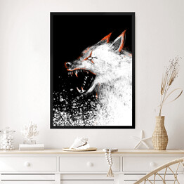 Obraz w ramie Wiedźmin - wilk Wiedźmin