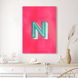 Obraz na płótnie Kolorowe litery z efektem 3D - "N"