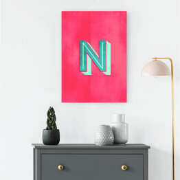 Obraz na płótnie Kolorowe litery z efektem 3D - "N"