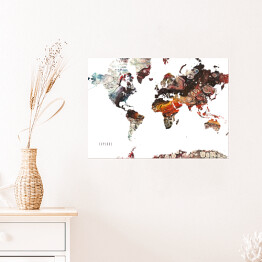 Plakat samoprzylepny Mapa z napisem "Explore" - kolorowa