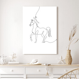 Obraz na płótnie Czarno biały koń