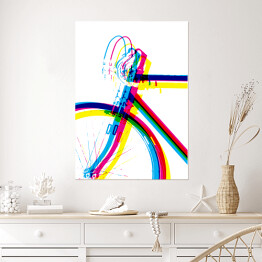 Plakat Kolorowy rower