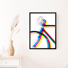 Obraz w ramie Kolorowy rower