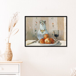 Plakat w ramie Camille Pissarro Martwa natura z jabłkami i dzbanem. Reprodukcja