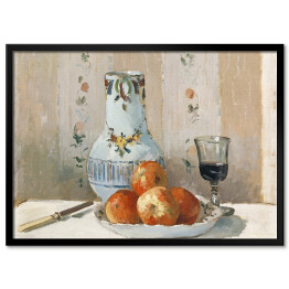 Plakat w ramie Camille Pissarro Martwa natura z jabłkami i dzbanem. Reprodukcja