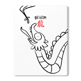 Obraz na płótnie Chińskie znaki zodiaku - smok