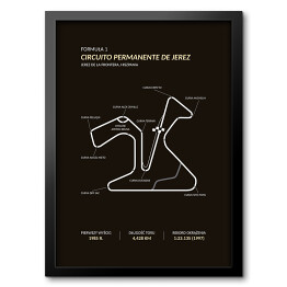 Obraz w ramie Circuito Permanente De Jerez - Tory wyścigowe Formuły 1
