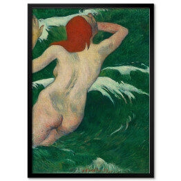 Plakat w ramie Paul Gauguin W falach ( Dans les Vagues). Reprodukcja