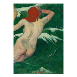 Plakat samoprzylepny Paul Gauguin W falach ( Dans les Vagues). Reprodukcja