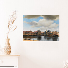 Plakat samoprzylepny Jan Vermeer "Widok Delft" - reprodukcja