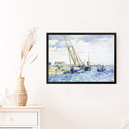Obraz w ramie Henri Edmond Cross Scena morska (Łodzie w pobliżu Wenecji). Reprodukcja obrazu
