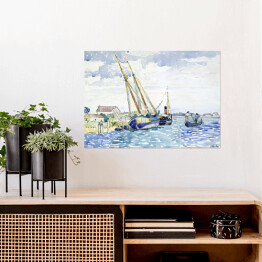 Plakat Henri Edmond Cross Scena morska (Łodzie w pobliżu Wenecji). Reprodukcja obrazu