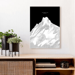 Obraz klasyczny Annapurna - minimalistyczne szczyty górskie