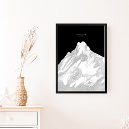Obraz w ramie Annapurna - minimalistyczne szczyty górskie