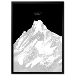 Plakat w ramie Annapurna - minimalistyczne szczyty górskie