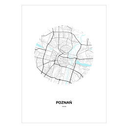 Plakat Mapa Poznania w kole