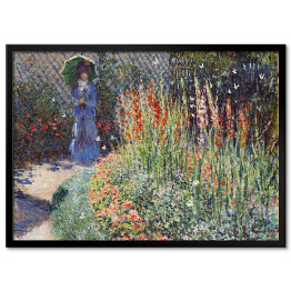 Plakat w ramie Claude Monet Rounded Flower Bed Reprodukcja obrazu