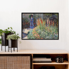 Plakat w ramie Claude Monet Rounded Flower Bed Reprodukcja obrazu