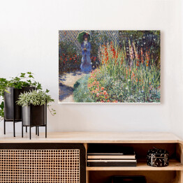 Obraz na płótnie Claude Monet Rounded Flower Bed Reprodukcja obrazu