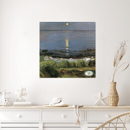 Plakat samoprzylepny Edvard Munch Summer night by the beach Reprodukcja obrazu