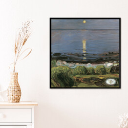 Plakat w ramie Edvard Munch Summer night by the beach Reprodukcja obrazu