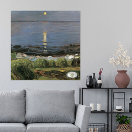 Plakat samoprzylepny Edvard Munch Summer night by the beach Reprodukcja obrazu