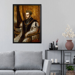 Obraz w ramie Tycjan "King Philip II of Spain"