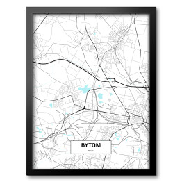 Obraz w ramie Mapa Bytomia
