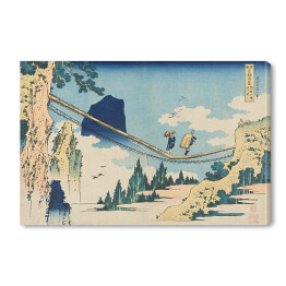Obraz na płótnie Hokusai Katsushika. Most wiszący na granicy prowincji Hida i Etchu. Reprodukcja