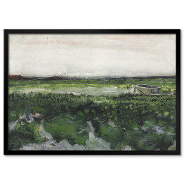 Plakat w ramie Vincent van Gogh Krajobraz z taczką. Reprodukcja