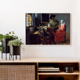 Obraz na płótnie Jan Vermeer "Kieliszek wina" - reprodukcja