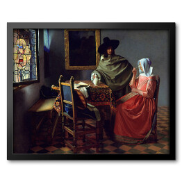 Obraz w ramie Jan Vermeer "Kieliszek wina" - reprodukcja