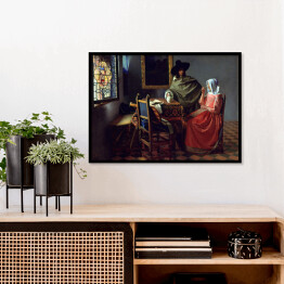 Plakat w ramie Jan Vermeer "Kieliszek wina" - reprodukcja